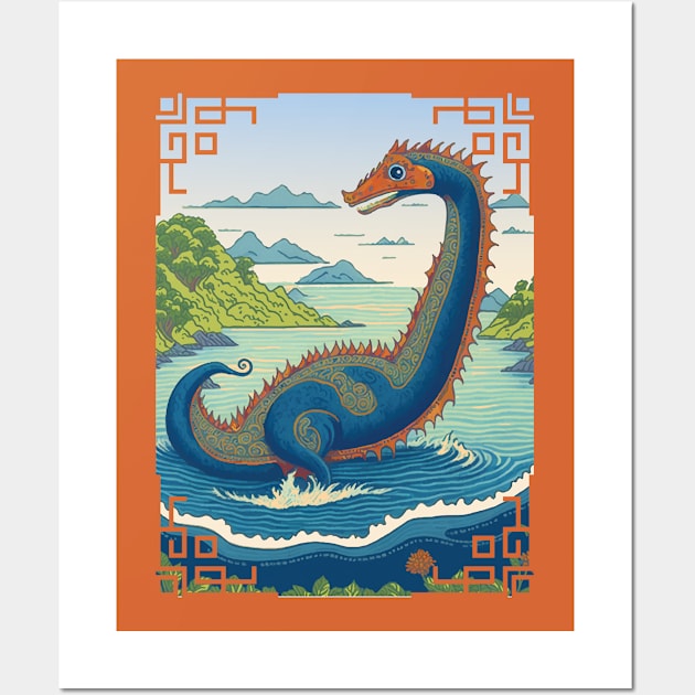 Loch Ness Monster Illustration Wall Art by ARTIZIT